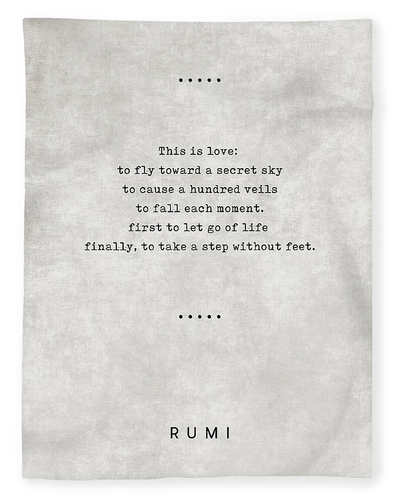 Rumi Quotes 14 - Literary Quotes - Typewriter Quotes - Rumi Poster ...