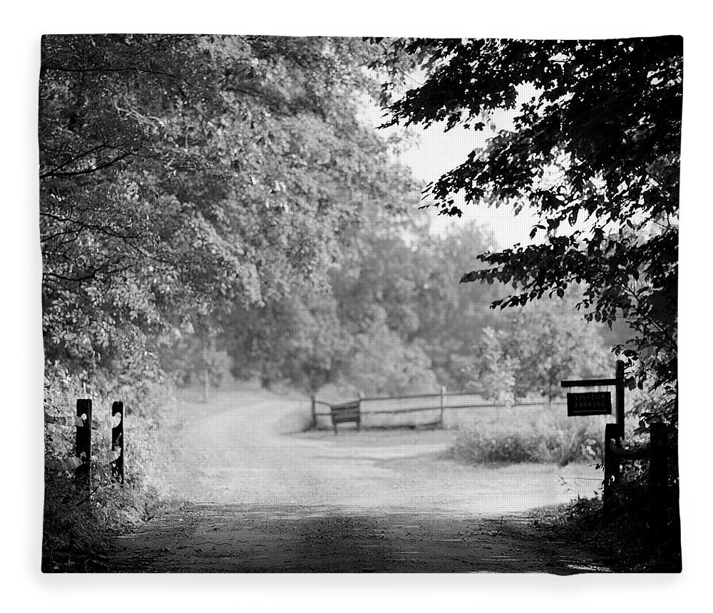 Tranquility Fleece Blanket featuring the photograph Rural Dirt Road In New England by Adam Garelick