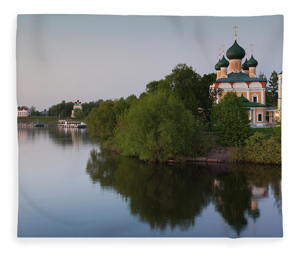Tranquility Fleece Blanket featuring the photograph Russia, Yaroslavl Oblast, Golden Ring by Walter Bibikow