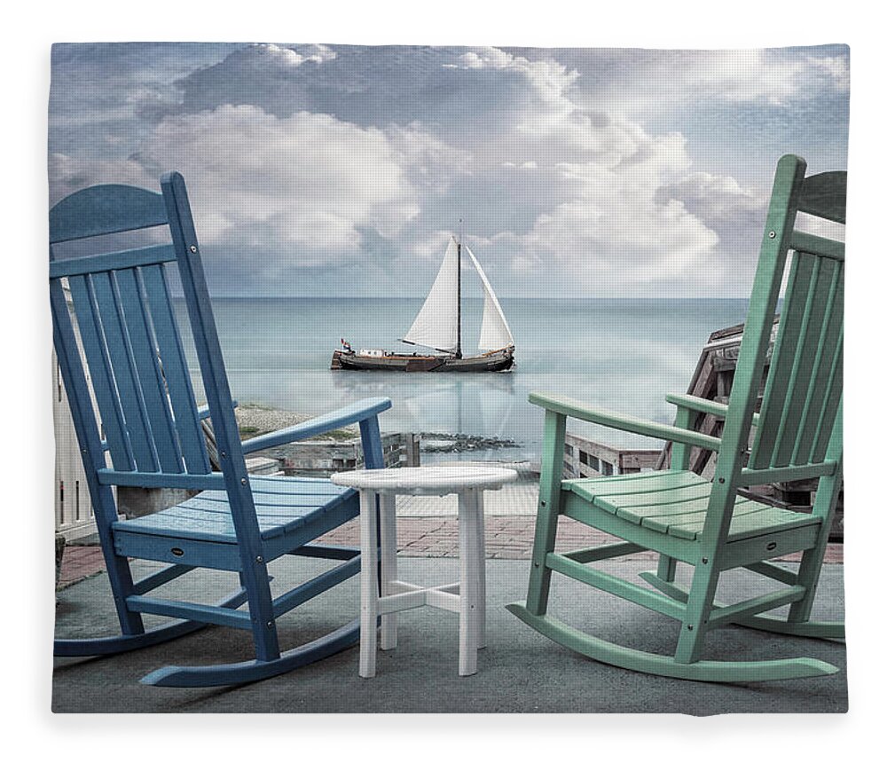 Boats Fleece Blanket featuring the photograph Sail On in the Early Morning by Debra and Dave Vanderlaan