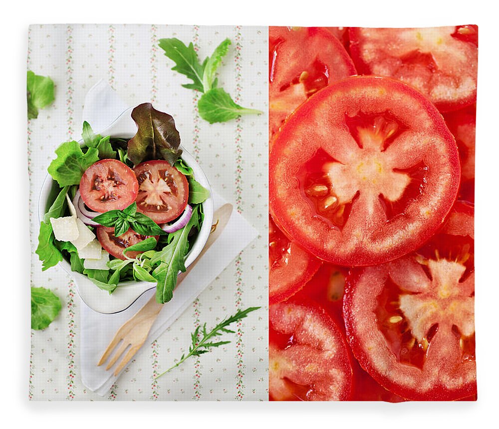 Facial Tissue Fleece Blanket featuring the photograph Salad by Uccia photography