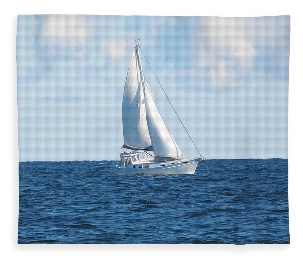 Sailboat Fleece Blanket featuring the photograph Sally by Susan Hope Finley