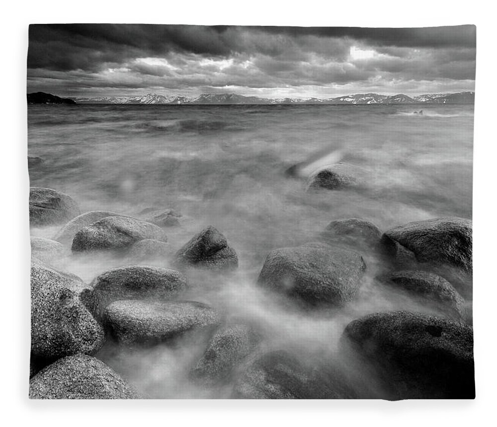 Scenics Fleece Blanket featuring the photograph Sand Harbor, Lake Tahoe State Park by David Kiene