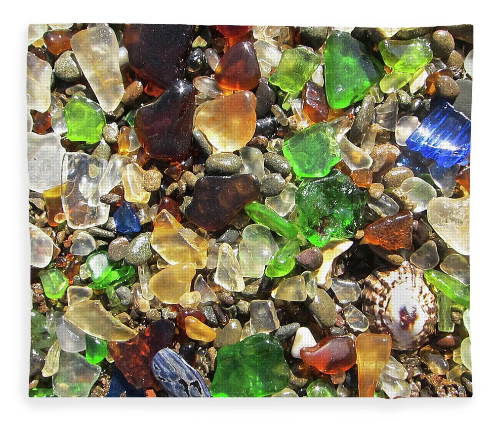 Sea Glass Fleece Blanket featuring the photograph Sea Glass by Shane Kelly