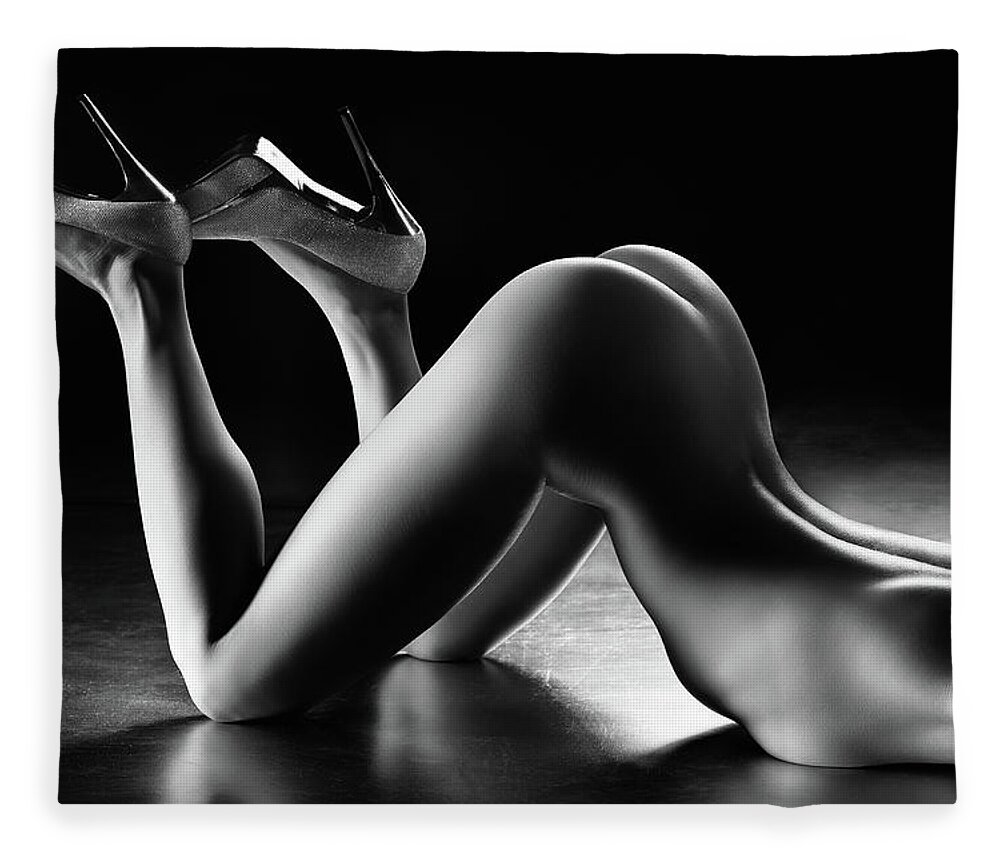 Sensual nude curves Fleece Blanket by Johan Swanepoel - Fine Art America