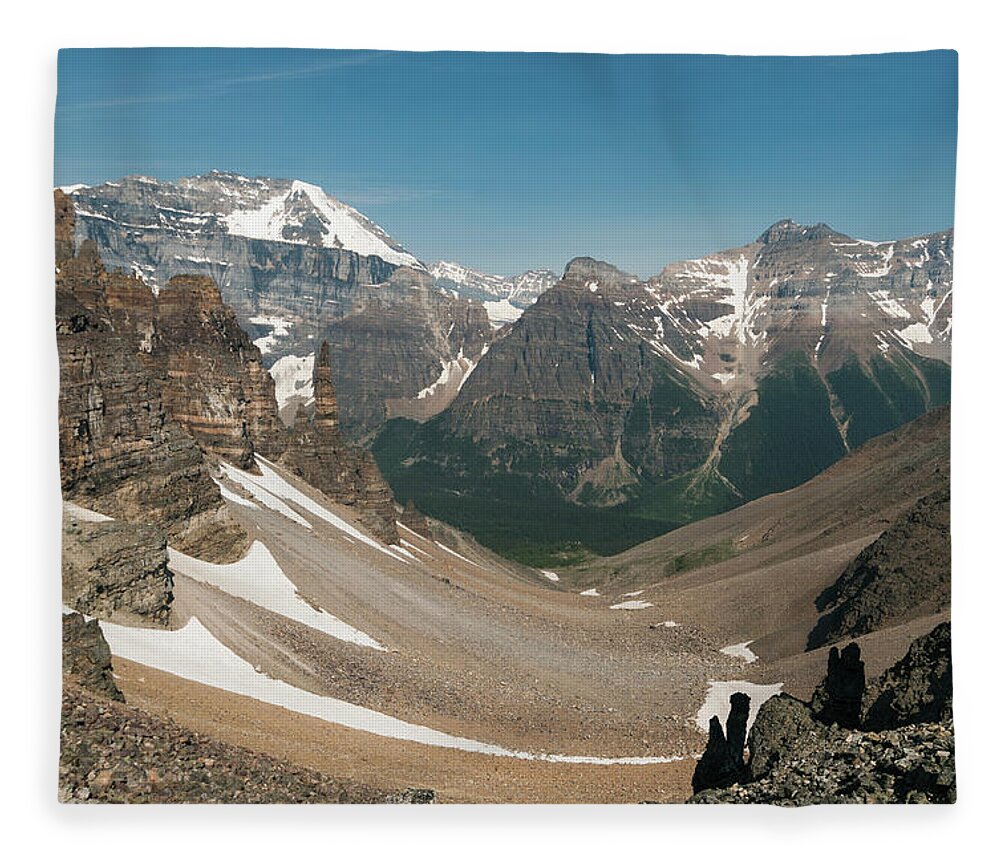 Scenics Fleece Blanket featuring the photograph Sentinel Pass, View Into Paradise Valley by John Elk Iii
