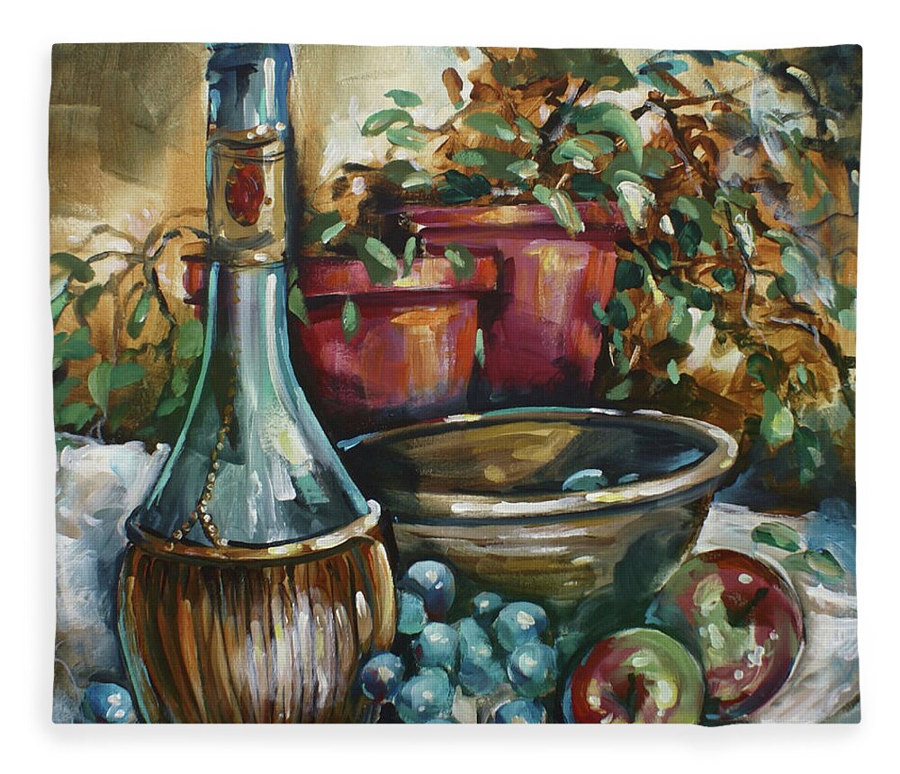 Still Life Fleece Blanket featuring the painting Settled by Michael Lang