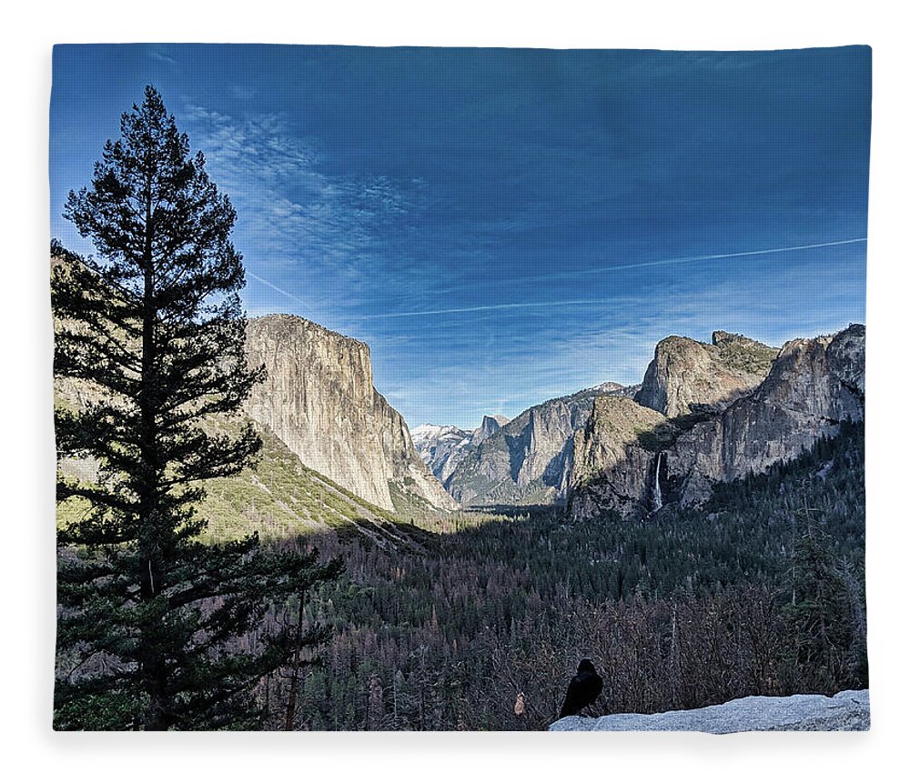 Mountain Fleece Blanket featuring the photograph Shadows in the Valley by Portia Olaughlin