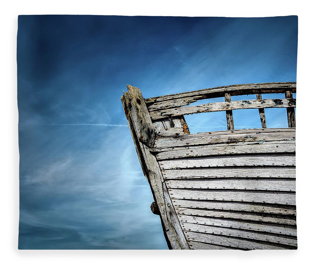 Dungeness Fleece Blanket featuring the photograph Shipwrecked by Rick Deacon