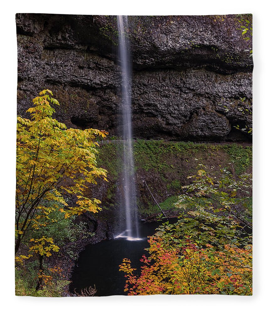 Silver Falls Fleece Blanket featuring the photograph Silver Falls by Ulrich Burkhalter