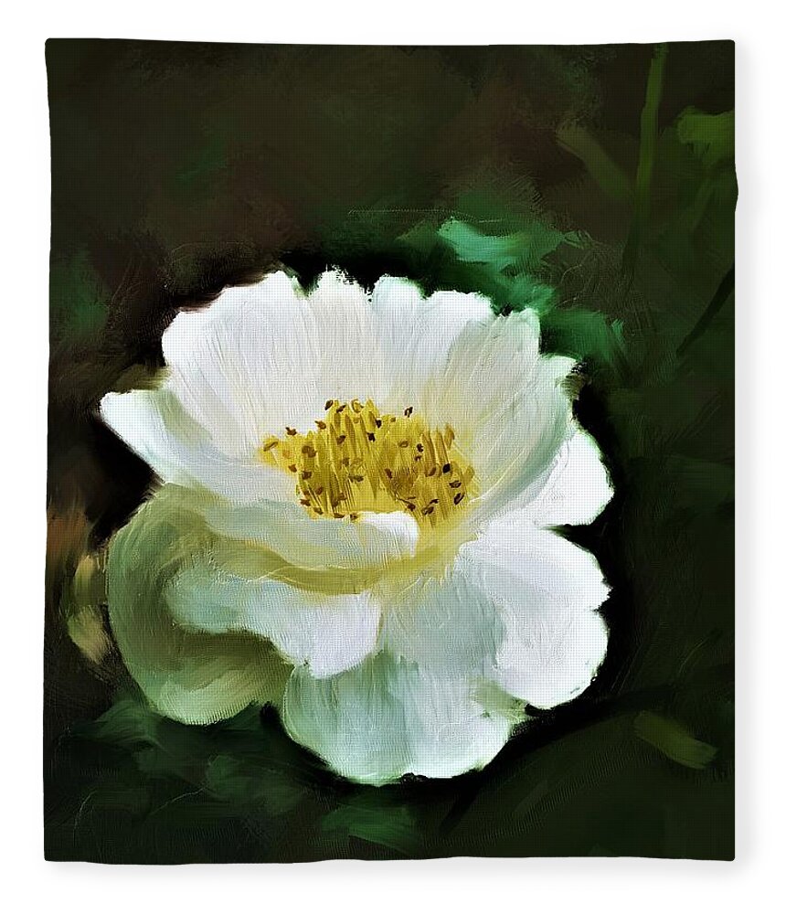 Rose Fleece Blanket featuring the digital art Simple Beauty by Diane Chandler