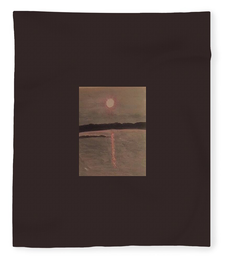 Sunset Fleece Blanket featuring the painting Sizzling Sunset by Nina Jatania