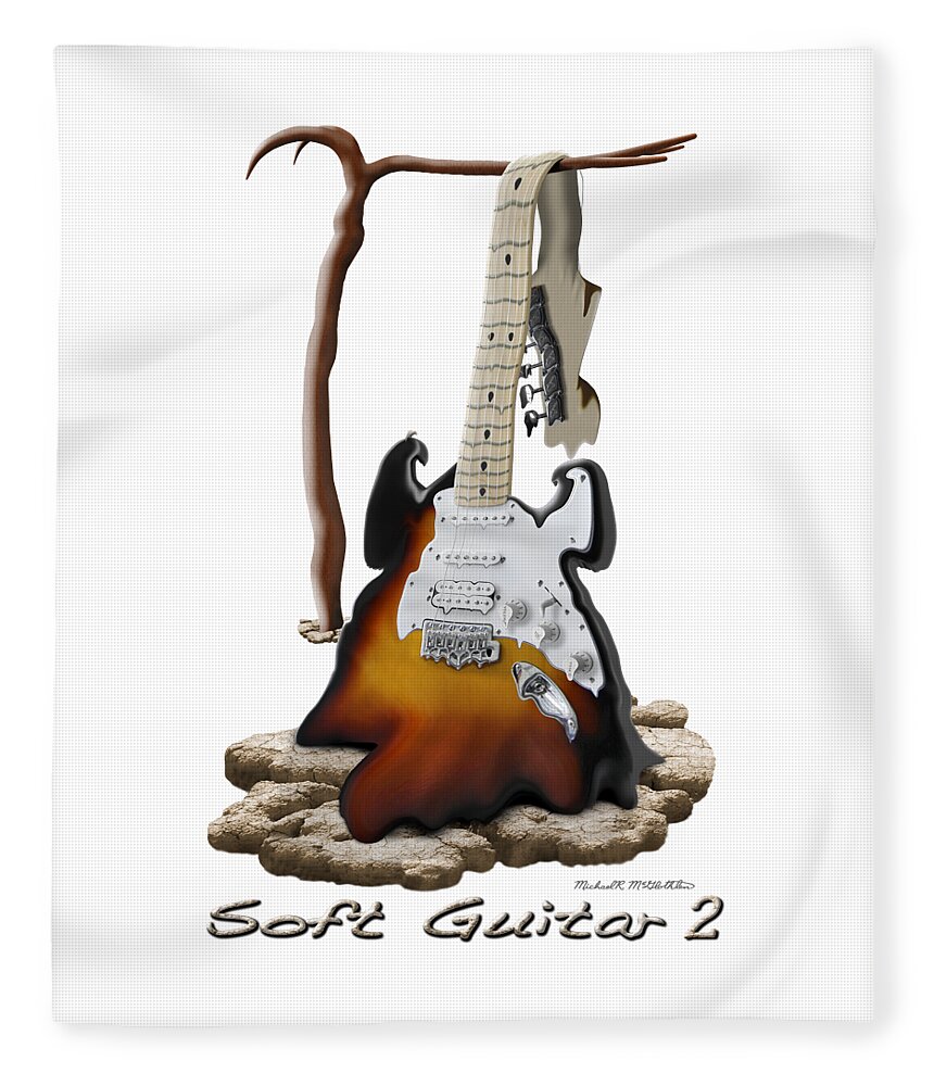 Rock And Roll Fleece Blanket featuring the photograph Soft Guitar 2 by Mike McGlothlen