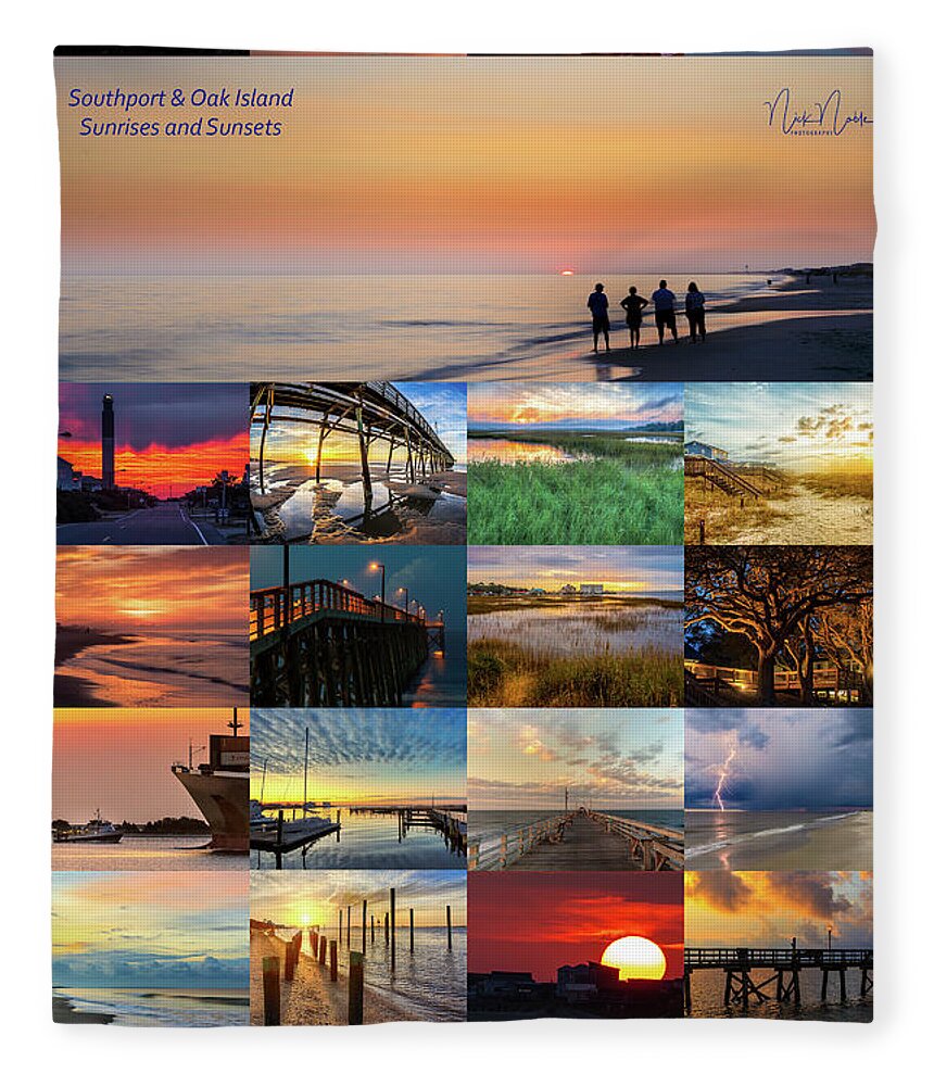 Southport Fleece Blanket featuring the photograph Southport/ Oak Island Sunrises and Sunsets by Nick Noble