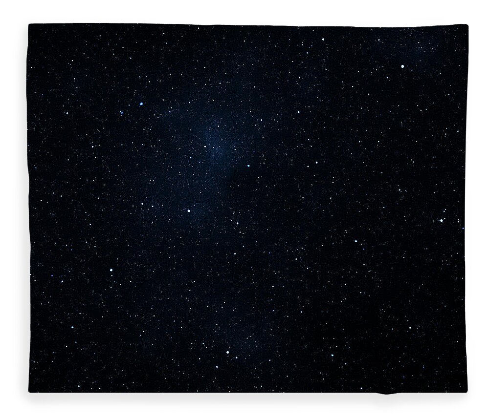 Black Color Fleece Blanket featuring the photograph Space Stars Texture by Sololos