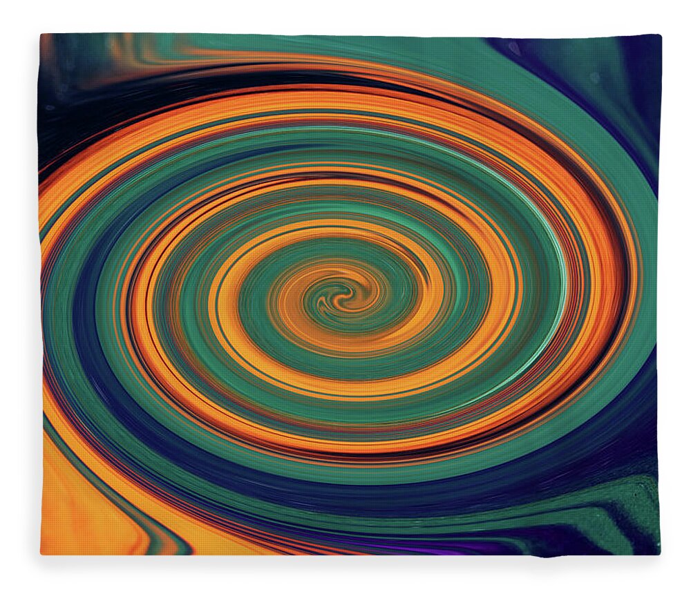 Abstract Fleece Blanket featuring the photograph Spinning Out Of Control by Debbie Oppermann