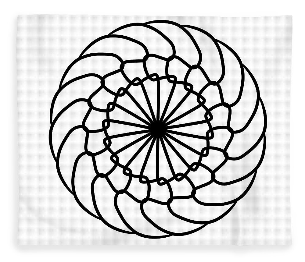 Spiral Fleece Blanket featuring the digital art Spiral Graphic Design by Delynn Addams
