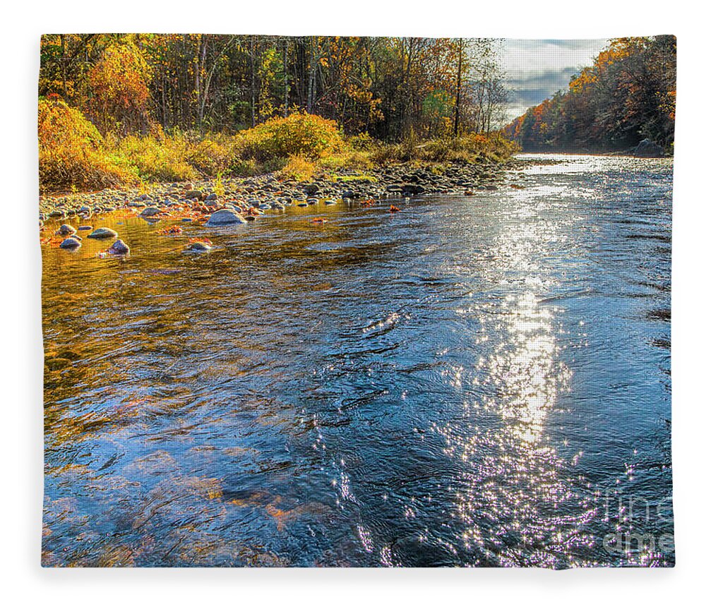 Farmington River Fleece Blanket featuring the photograph Spring Hole by Tom Cameron