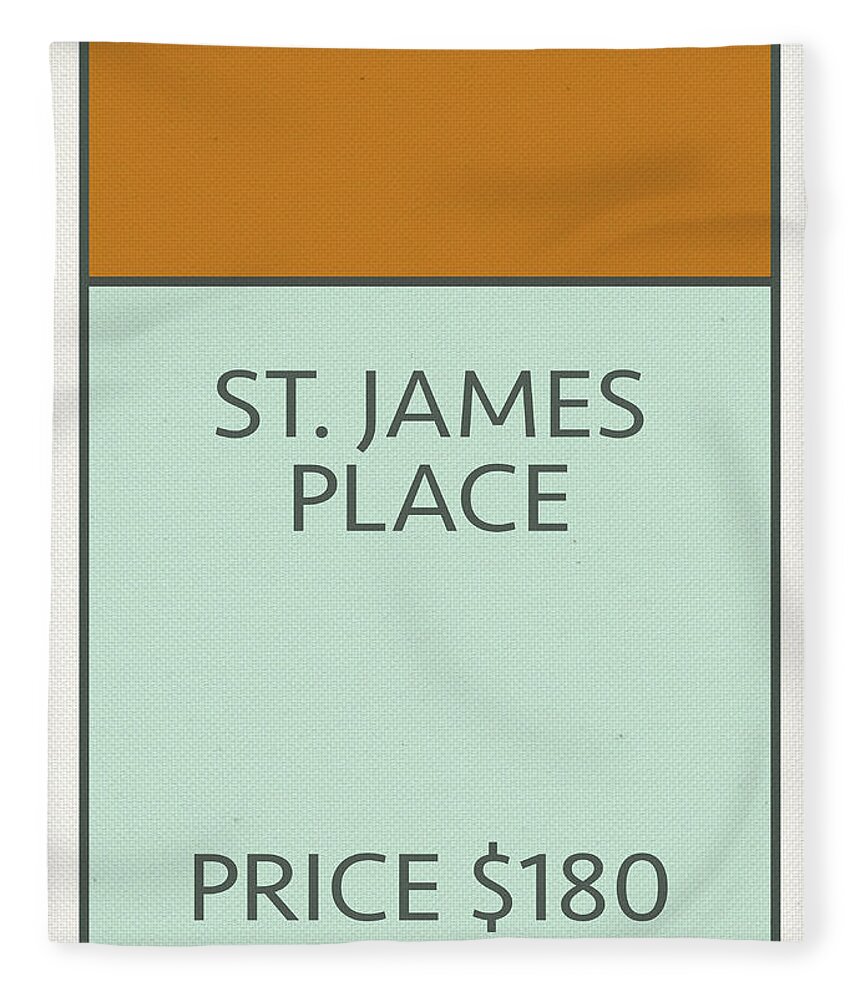 St James Place Vintage Retro Monopoly Board Game Card Fleece