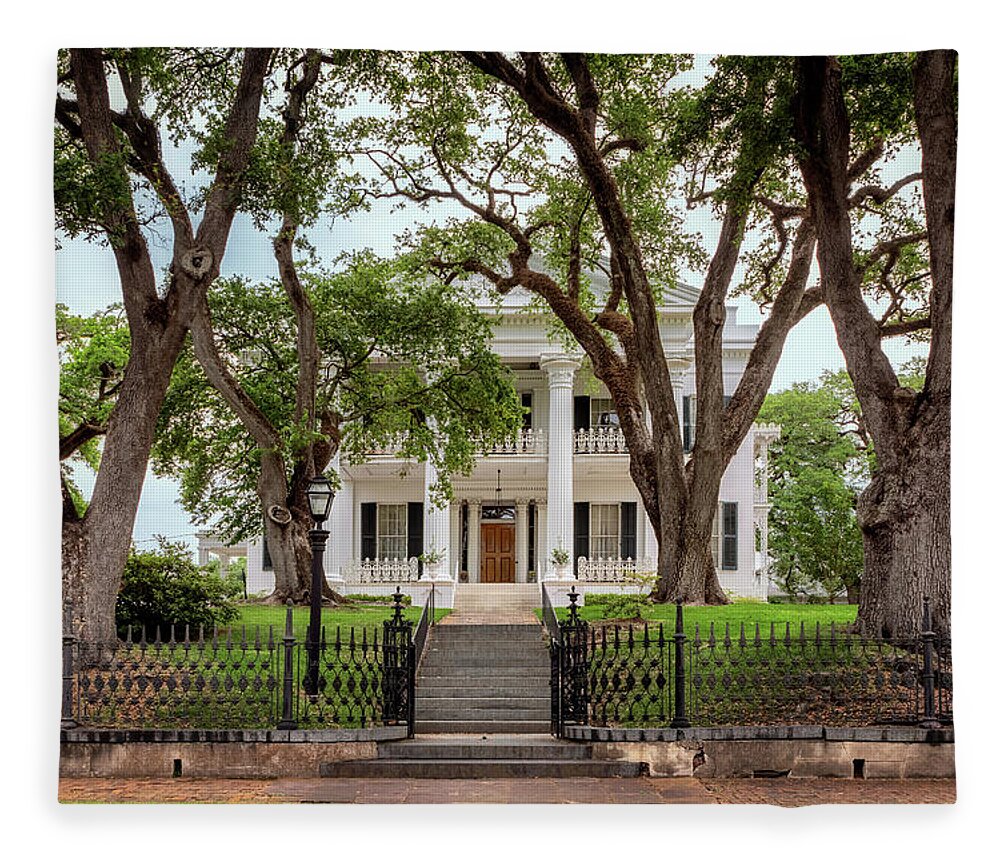 Stanton Hall Fleece Blanket featuring the photograph Stanton Hall - Natchez, Mississippi by Susan Rissi Tregoning