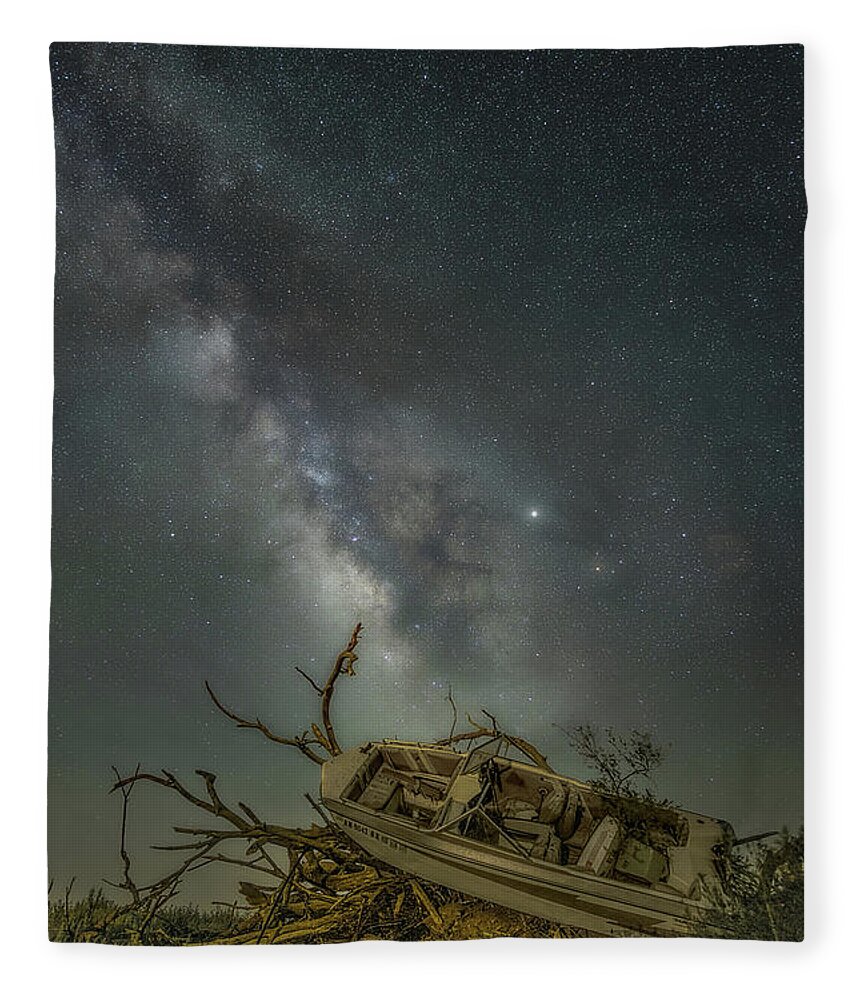 Milky Way Fleece Blanket featuring the photograph Stellar Dry Dock by James Clinich
