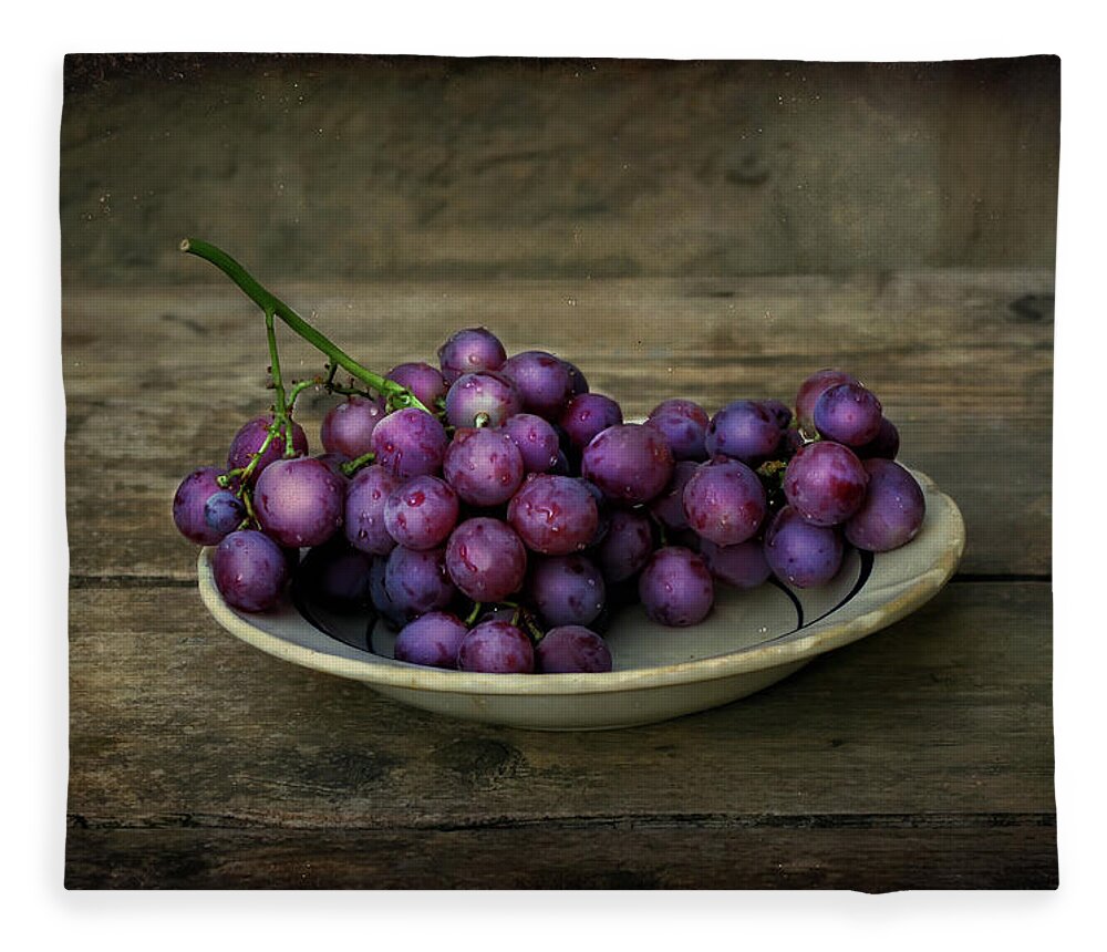 Large Group Of Objects Fleece Blanket featuring the photograph Still Life With Grape by Floriano Sion