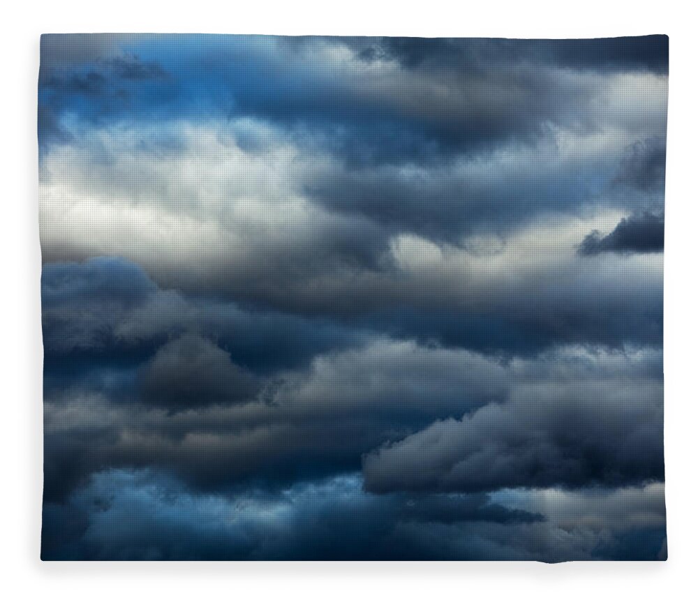 Curve Fleece Blanket featuring the photograph Storm Clouds by Andyworks