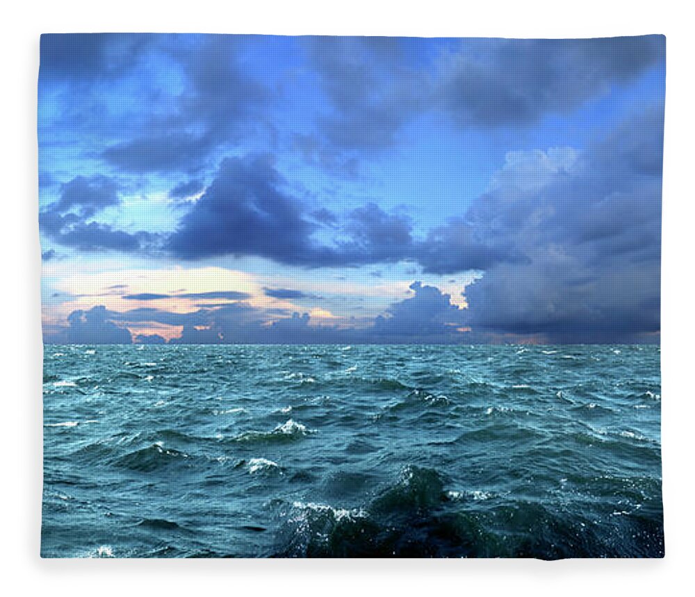 Water's Edge Fleece Blanket featuring the photograph Storm by Imagedepotpro