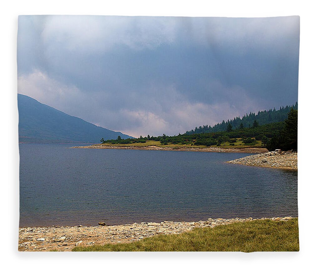 Reservoir Fleece Blanket featuring the photograph Stormy by Milena Ilieva
