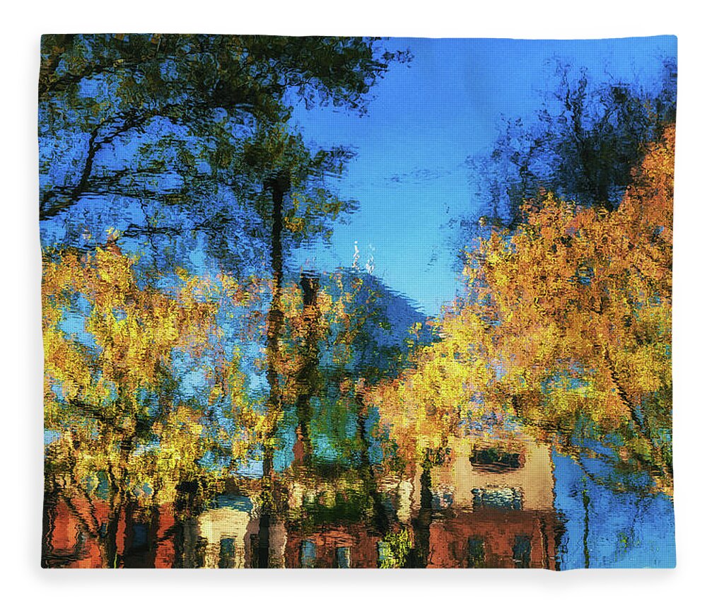 Back Bay Fleece Blanket featuring the photograph Storrow Lagoon Impressions by Sylvia J Zarco