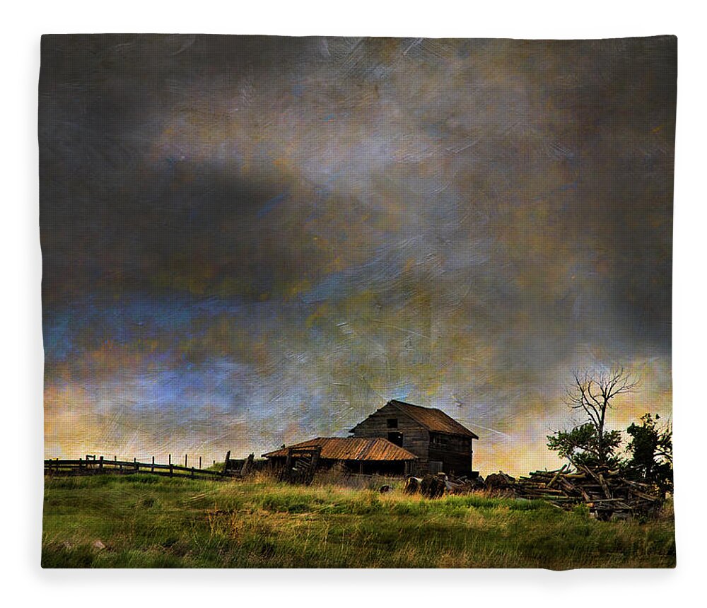 Farm Fleece Blanket featuring the photograph Summer Storm by Theresa Tahara