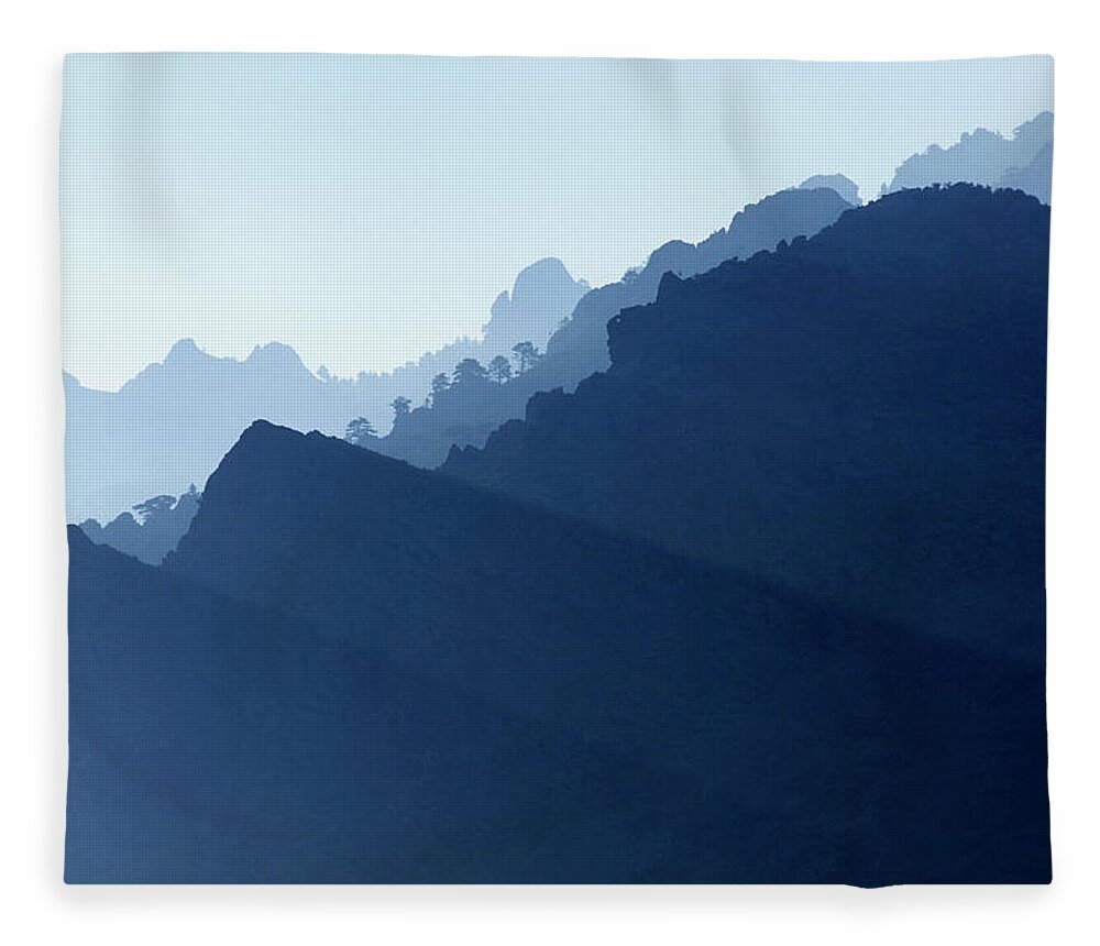 Scenics Fleece Blanket featuring the photograph Sunbeams On Mountain Summits, Bavella by Sami Sarkis