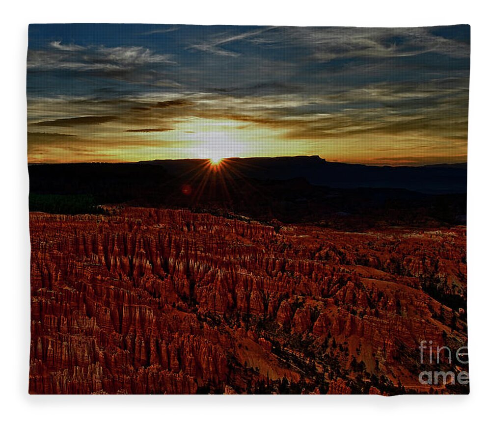 Sunrise Fleece Blanket featuring the photograph Sunrise at Bryce Canyon National Park by Amazing Action Photo Video