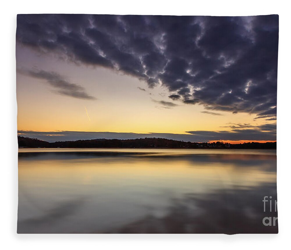 Lake-lanier Fleece Blanket featuring the photograph Sunrise by Bernd Laeschke