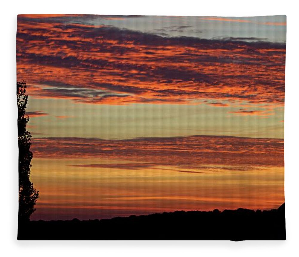 Sunrise Fleece Blanket featuring the photograph Sunrise in Stambolovo by Martin Smith