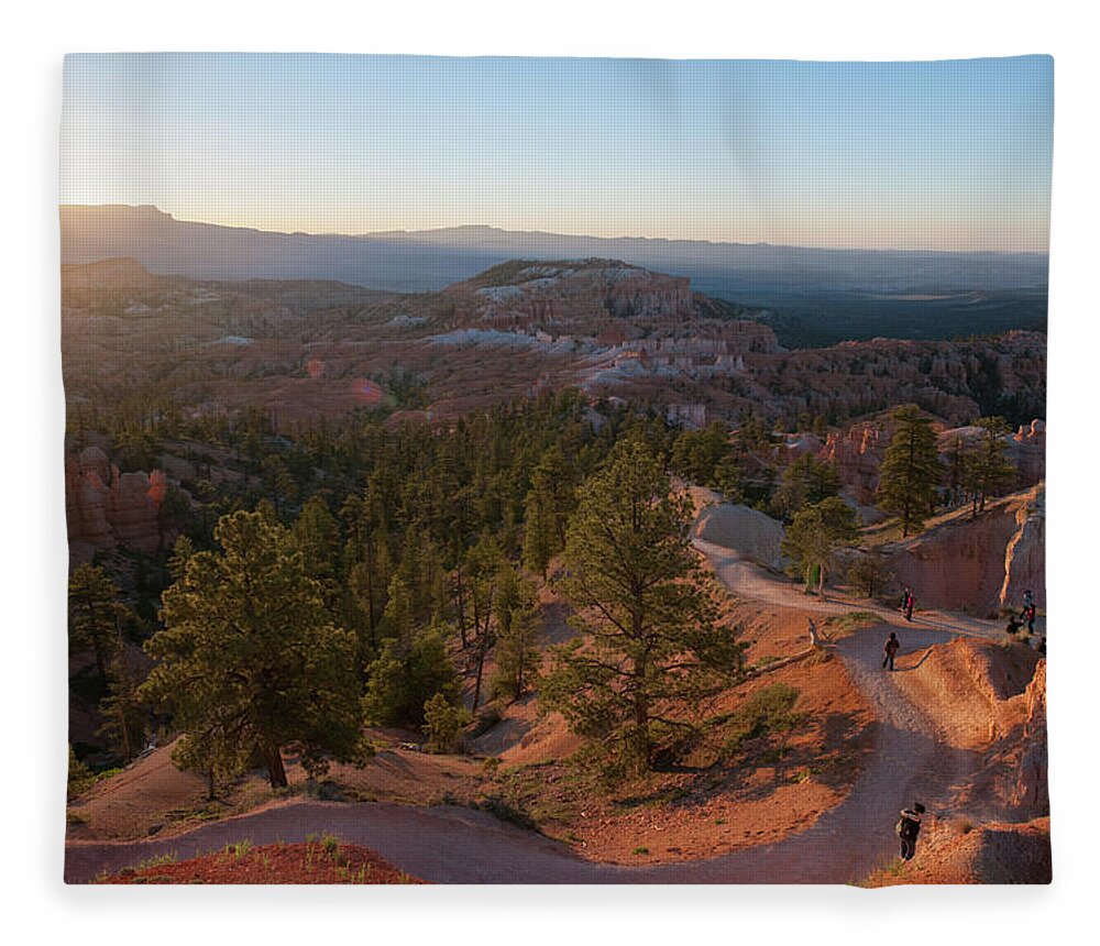Bryce Canyon Fleece Blanket featuring the photograph Sunrise Over Bryce Canyon by Mark Duehmig