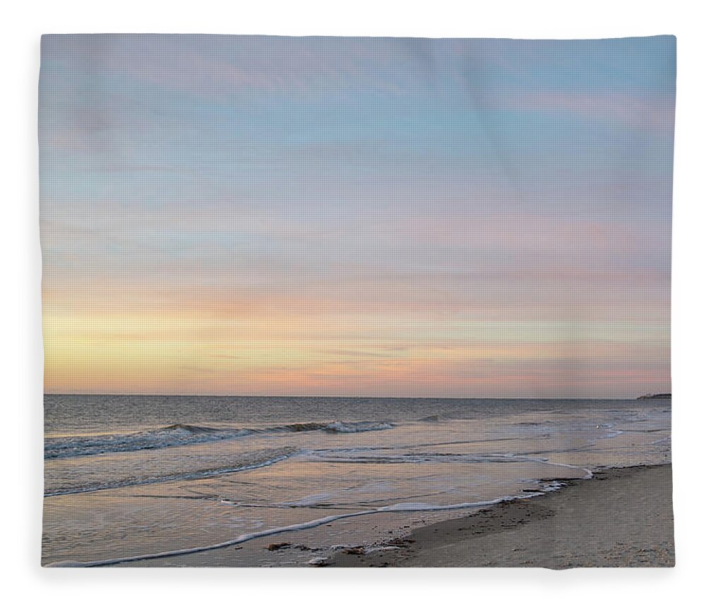 Sunrise Fleece Blanket featuring the photograph Sunrise Over Hilton Head No. 0316 by Dennis Schmidt