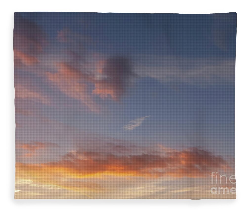 Clouds Fleece Blanket featuring the photograph Sunset sky and pink clouds 428 by Simon Bratt