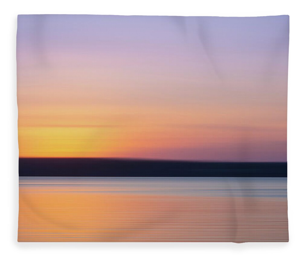 Office Decor Fleece Blanket featuring the photograph Susnet Blur by Steve Stanger