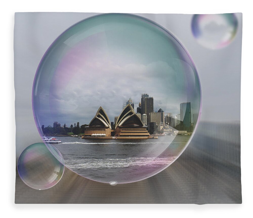 Australia Fleece Blanket featuring the photograph Sydney Opera House by Richard Gehlbach