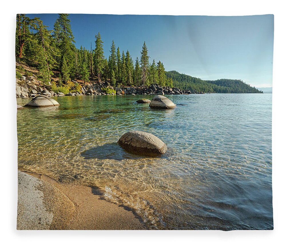 Landscape Fleece Blanket featuring the photograph Tahoe Blues 13 by Ryan Weddle