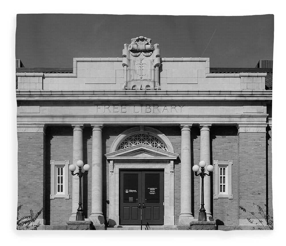 Library Fleece Blanket featuring the photograph Tampa Free Library by Robert Wilder Jr