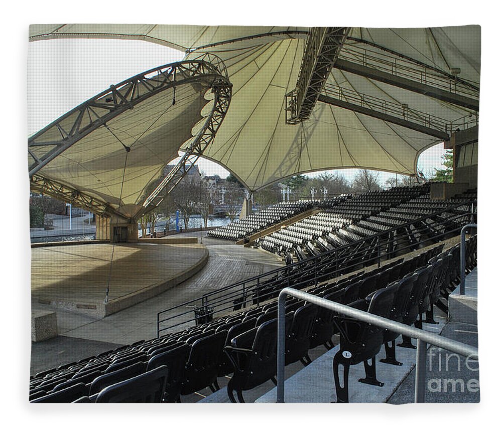 Knoxville Fleece Blanket featuring the photograph Tennessee Amphitheater 2 by Phil Perkins