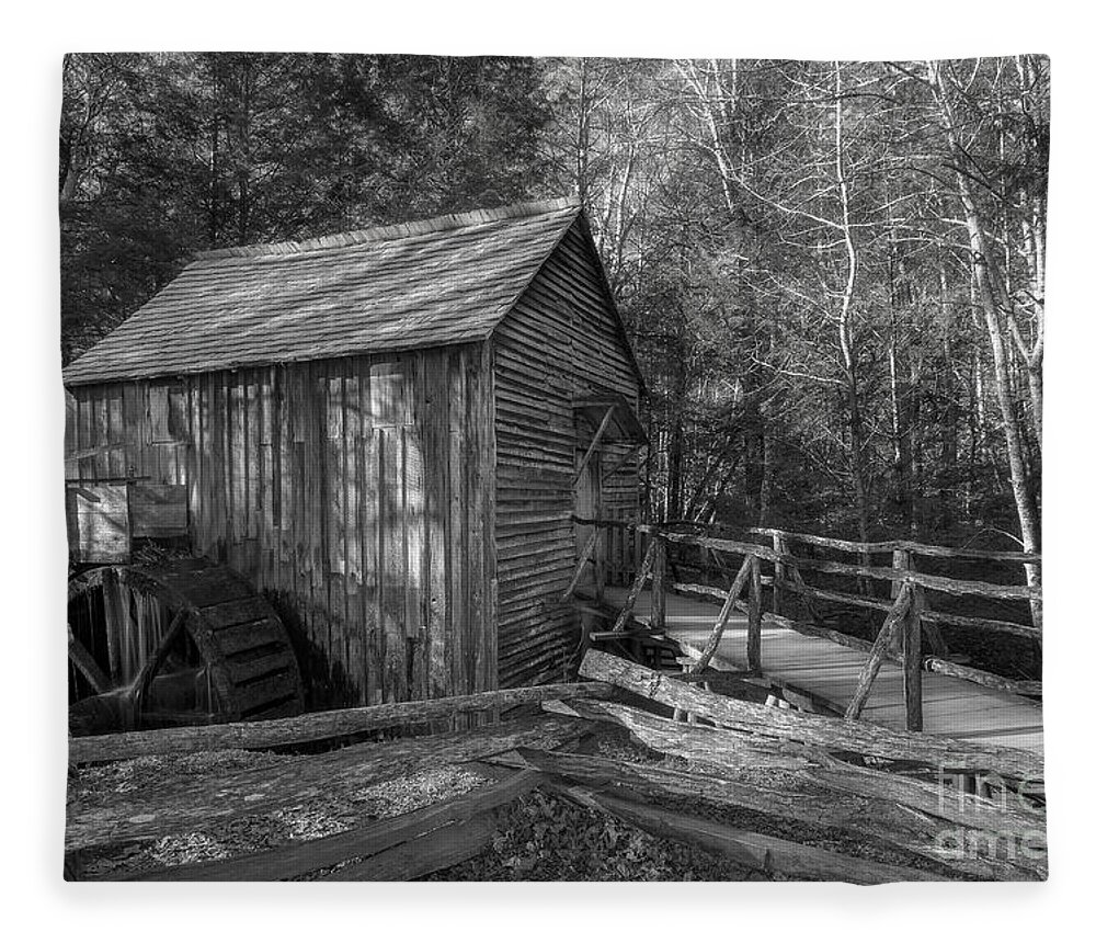 Grist Mill Fleece Blanket featuring the photograph Tennessee Mill 2 by Mike Eingle