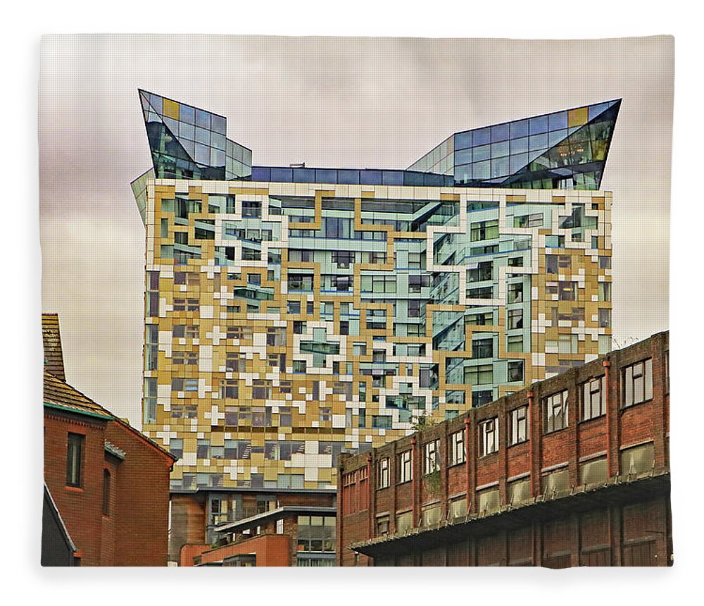 The Cube Fleece Blanket featuring the photograph The Cube by Tony Murtagh