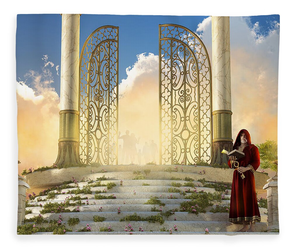 The Gates of Heaven Fleece Blanket for Sale by Daniel Eskridge