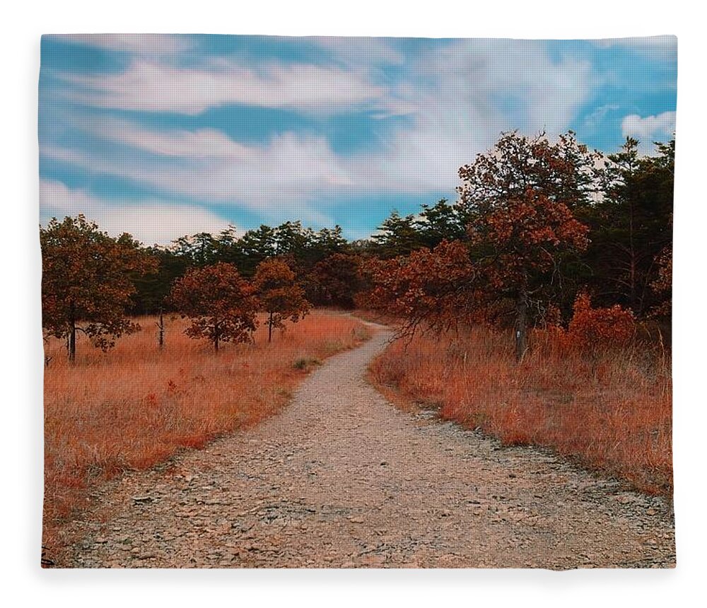 Hiking Fleece Blanket featuring the photograph The Path to Enlightenment by Chris Montcalmo