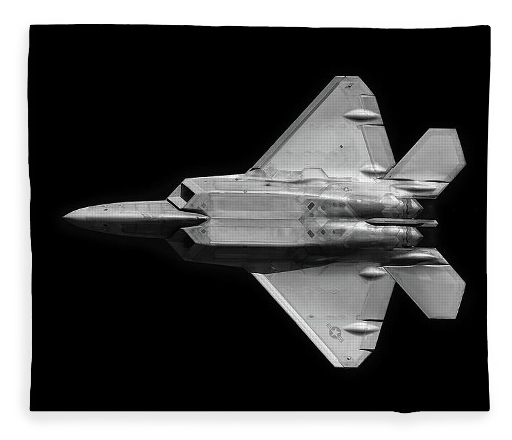 F22 Fleece Blanket featuring the photograph The Raptor by Chris Buff