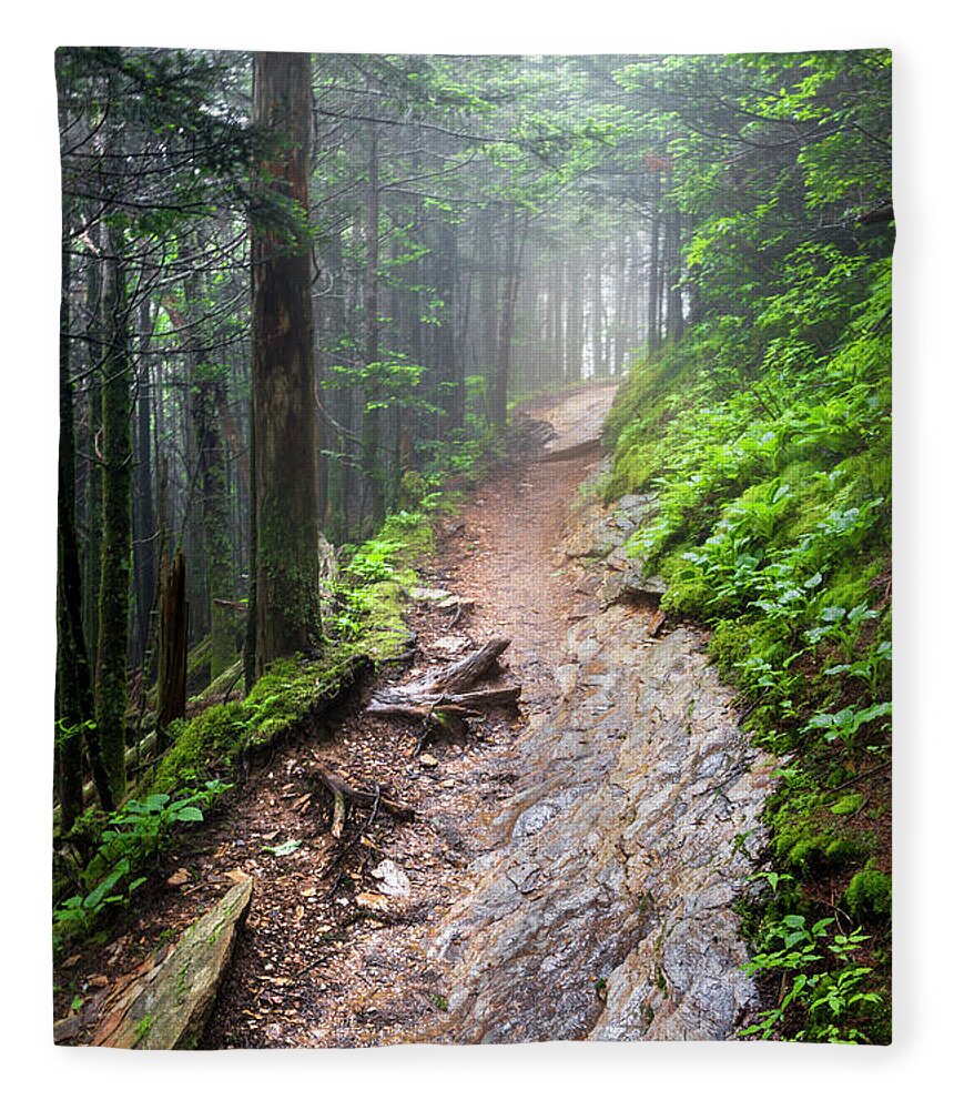 Appalachia Fleece Blanket featuring the photograph The Smoky Mountain Appalachian Trail by Debra and Dave Vanderlaan