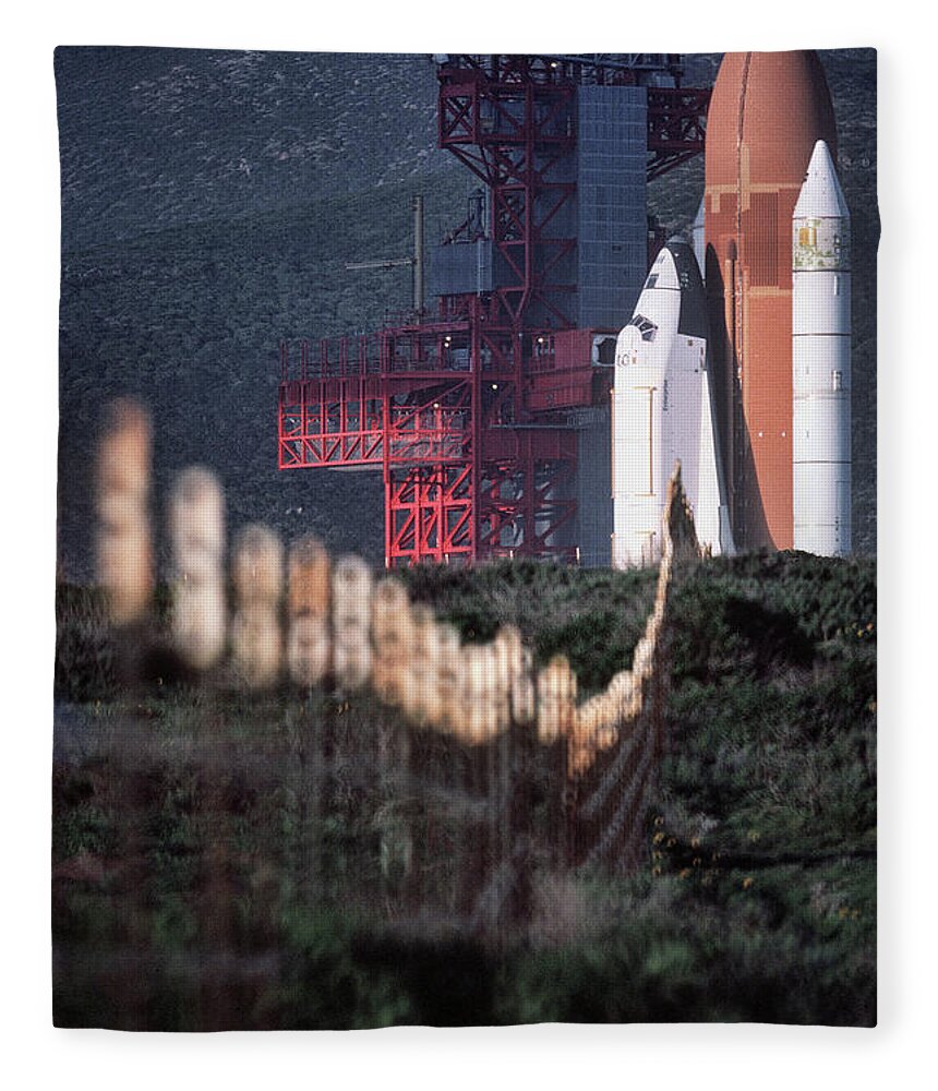 Space Shuttle Fleece Blanket featuring the photograph The Space Shuttle Enterprise by Jim Pearson